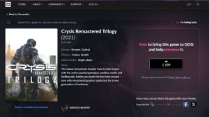Трилогия Crysis Remastered вышла в GOG