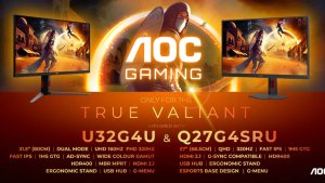 AOC представляет игровые мониторы Q27G4SRU и U32G4U с частотой 320 Гц и поддержкой UHD