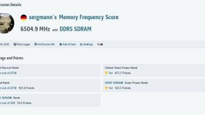 DDR5 достигла 13 000 МГц: установлен новый абсолютный рекорд частоты памяти