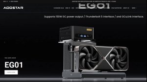 Aoostar представила eGPU-док EG01 с поддержкой Thunderbolt 5, OCuLink и полноразмерных видеокарт