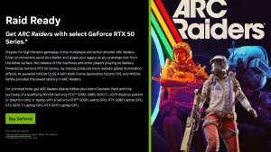 NVIDIA дарит ARC Raiders при покупке видеокарт GeForce RTX 50-й серии