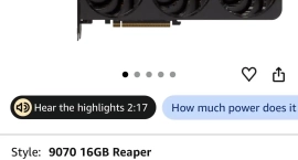 Пользователь купил PowerColor Radeon RX 9070 Reaper за $493.16 на Amazon Resale