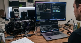 GeForce RTX 5090 подключили к MacBook с M4 Max и обошли две NVIDIA DGX Spark в генерации текста