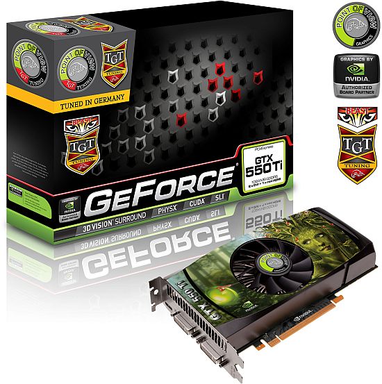550ti Gpu TGT overclocks the serial GeForce GTX 550 Ti to 1 GHz core