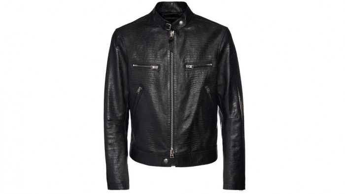 lizard embossed leather jacket 2