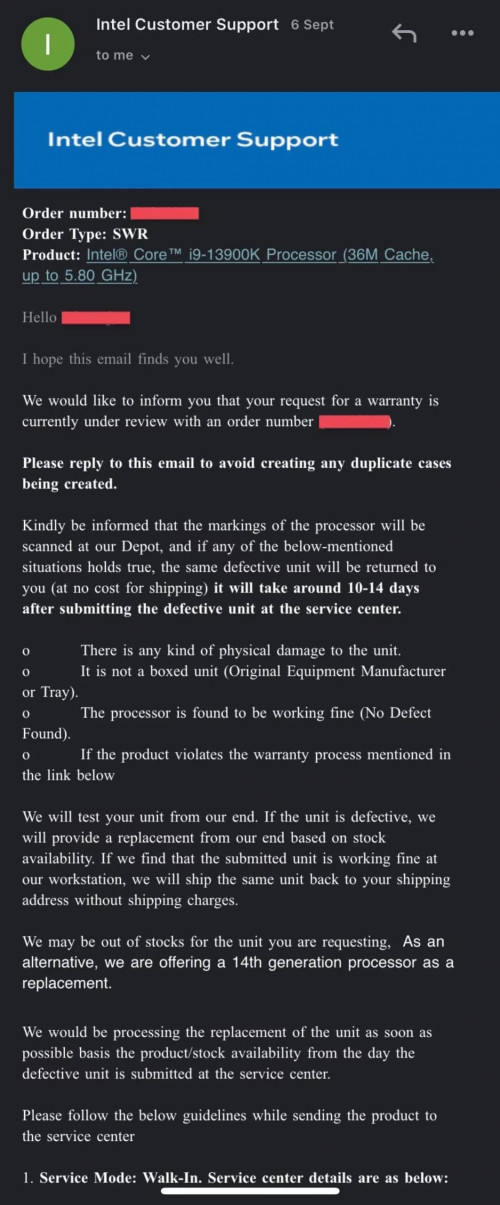 Intel Customer Support 14th Gen 13th