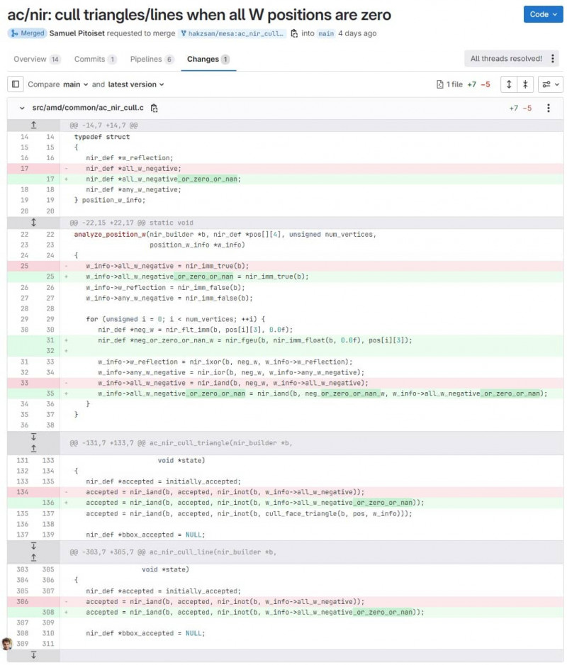 RADV code fix