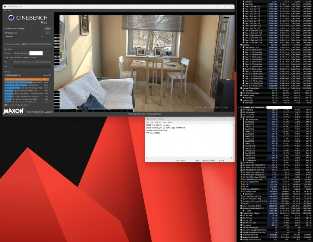 AMD Ryzen 9 9950X 16 Core Zen 5 Desktop CPU PPT Unlimited