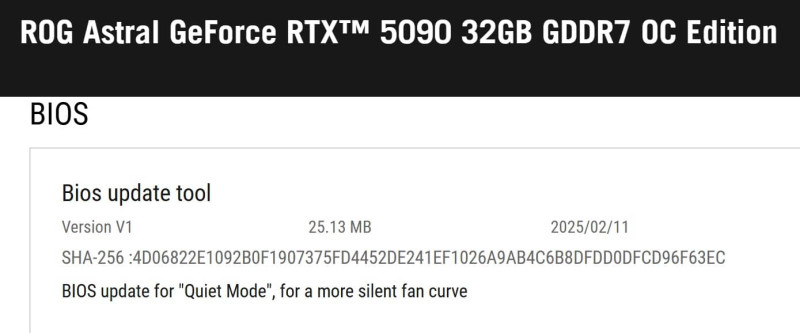ROG ASTRAL FAN BIOS