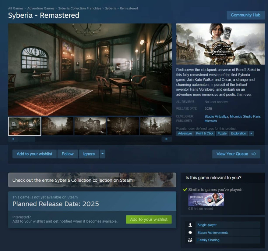 Syberia Remastered