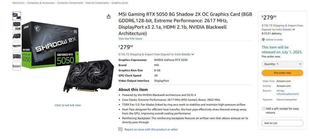 MSI RTX 5050