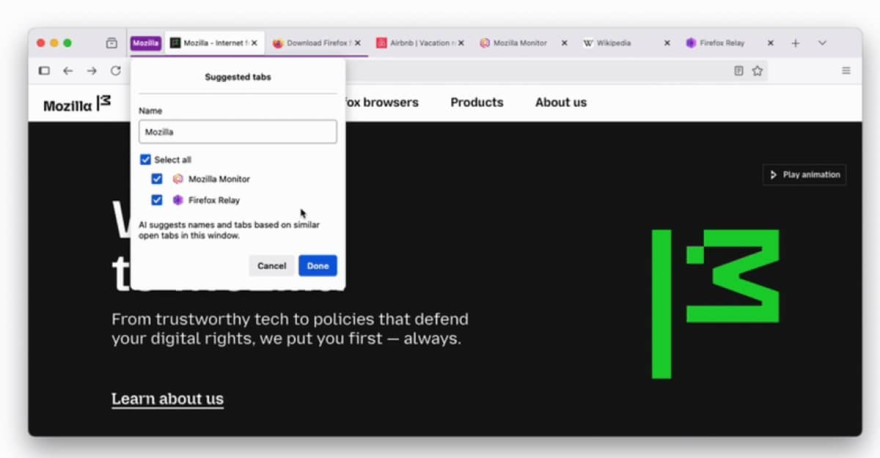 Firefox 141 AI