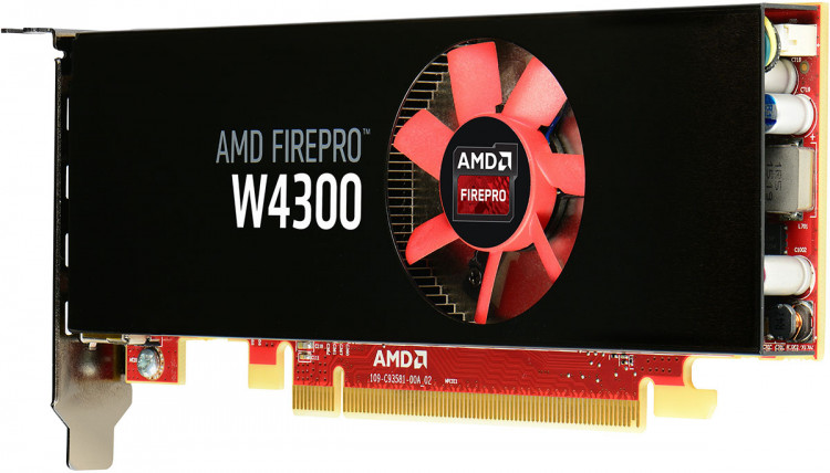AMD FirePro W4300 Workstation Graphics Card Side View