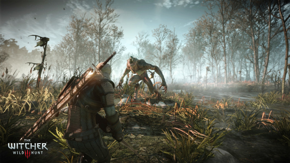 the witcher 3 geralt fights a werewolf