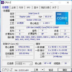 Intel Core i5 13490F CPUZ1