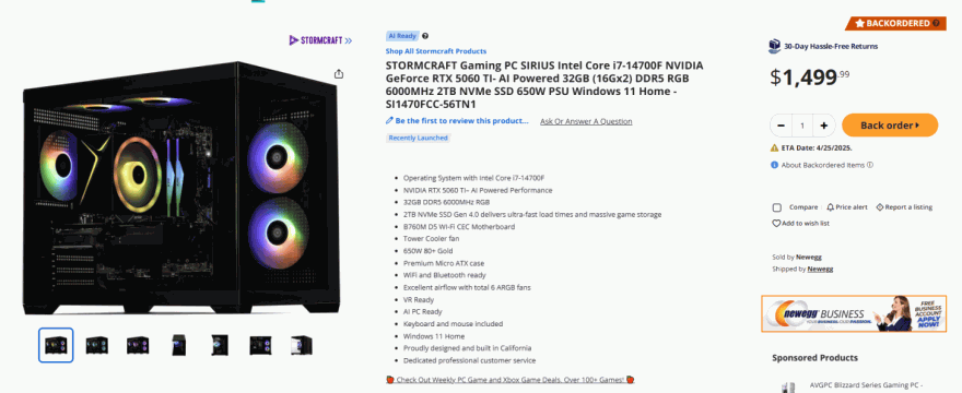 Sirius RTX 5060 Ti
