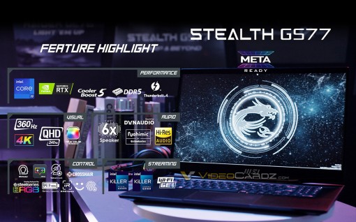 28 msi gs77 stealth nowy laptop do gier z intel core i9 12900h geforce rtx 3080 ti oraz w pelni gotowy na obsluge metaverse 0 b