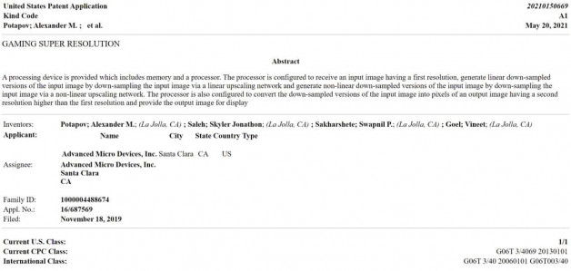AMD GSR FSR Patent