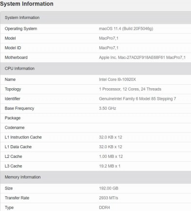 AMD MacPro7.1 Specs
