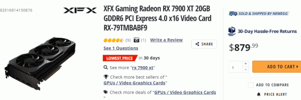 AMD RX 7900 XT UNDER MSRP