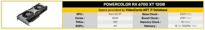 AMD Radeon RX 6700 XT 12GB 7 8786