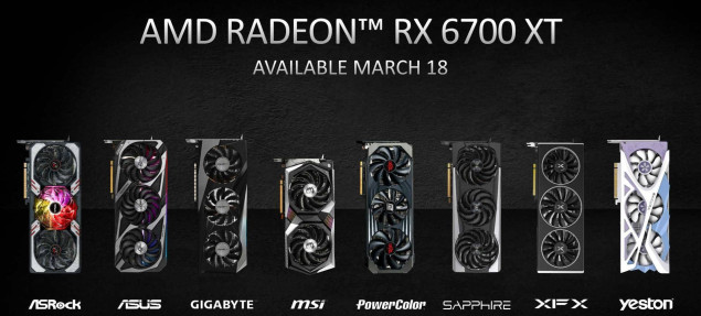 AMD Radeon RX 6700 XT Custom Cards