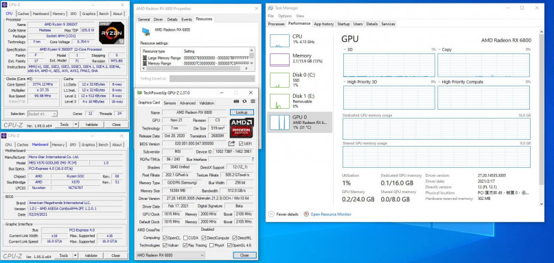 Prise en charge de la mémoire AMD Ryzen 3000 Smart Access AGESA 1.2.0.1 BIOS Firmware MSI X570 B550 A520 Cartes mères
