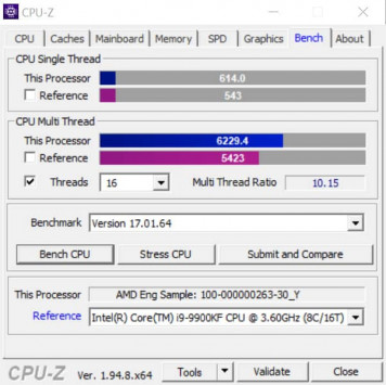 AMD Ryzen 7 5700G ES CPUZ