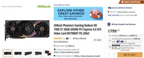 RX 7900 XT: снижение цен на фоне низкого спроса