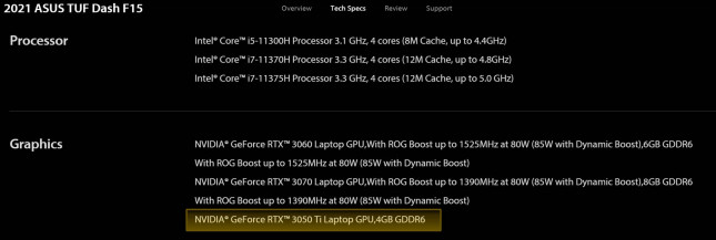 ASUS GeForce RTX 3050 Ti Laptop GPU 1