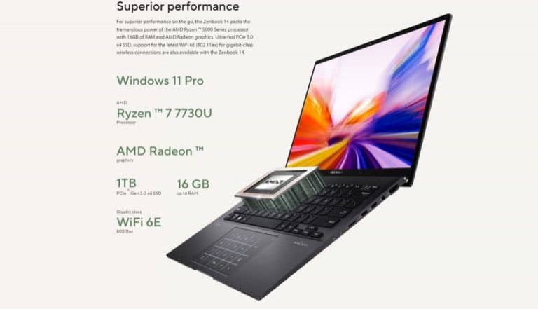 ASUS ZENBOOK RYZEN7000 768x442