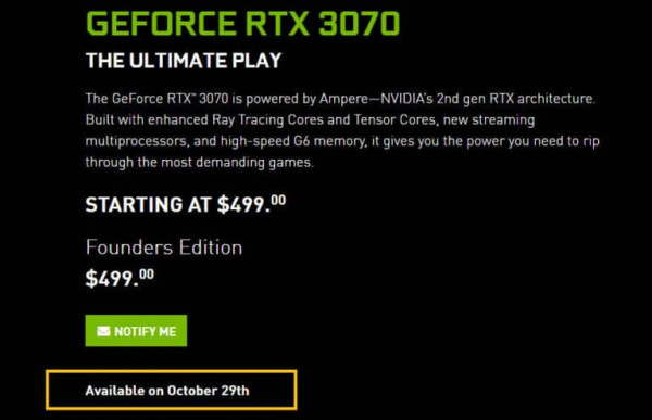 2 1 NVIDIA GeForce RTX 3070 Launch Date 1 768x495