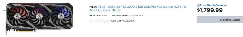 3 2 ASUS GeForce RTX 3090 ROG STRIX OC Price