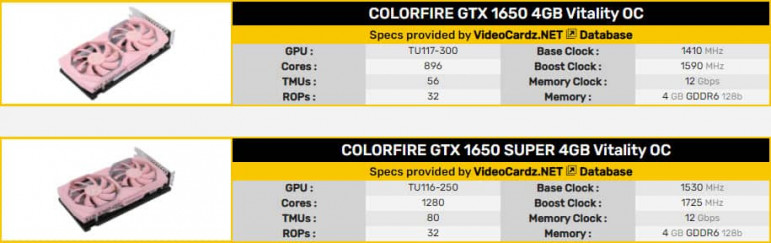 COLORFIRE GeForce GTX 1650 4GB Vitality OC2 1