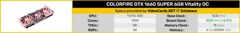 Colorfire GTX1660 SUPER Vitality 5 1