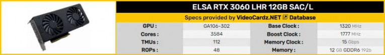 ELSA GeForce RTX 3060 12GB SAC 1 1