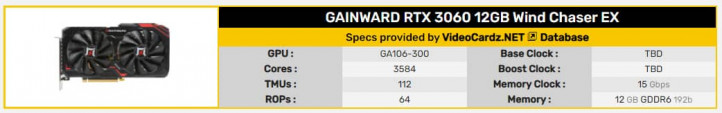 GAINWARD GeForce RTX 3060 12GB Gold Star2graf 2