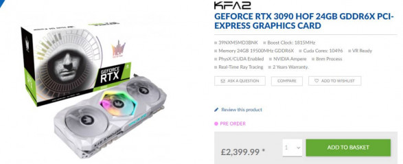 GALAX GeForce RTX 3090 HOF UK