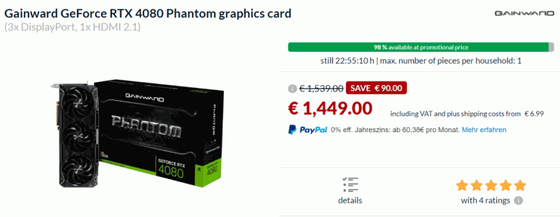GEFORCE RTX 4080 SALE 1200x466