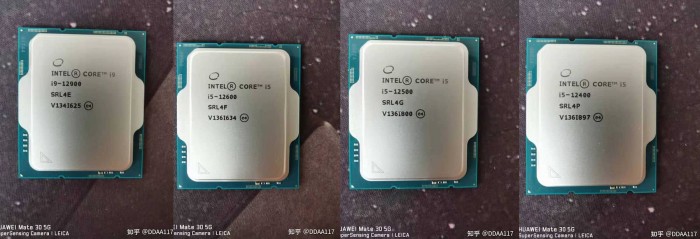 Intel 12th Gen Core non K lineup