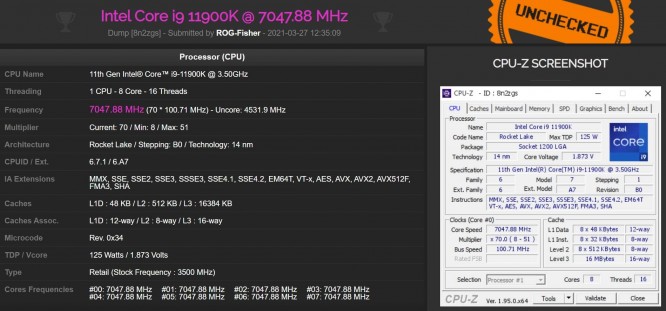 Intel Core i9 11900K 7GHZ