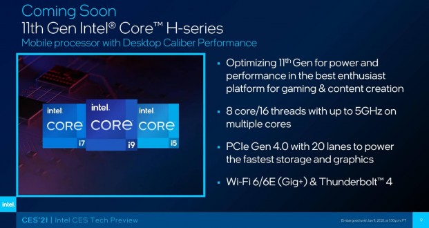 Intel Tiger Lake H 8 core