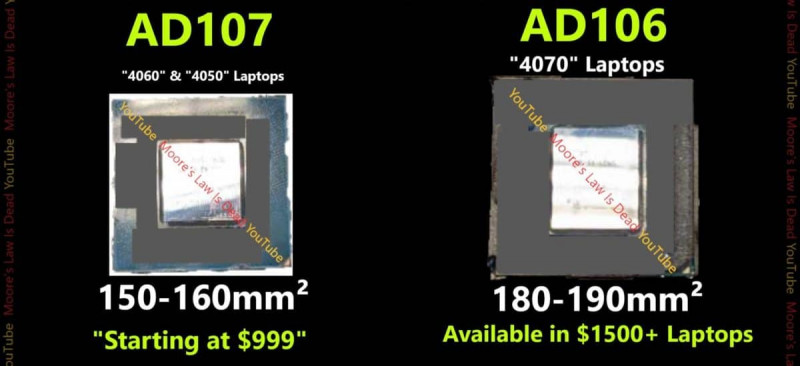 NVIDIA AD107 AD106 GPU 1200x550