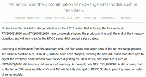 NVIDIA RTX 2060 1660 discontinuation 768x408