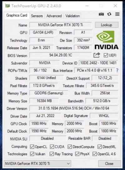 RTX 3070TI 16GB 4 768x1045