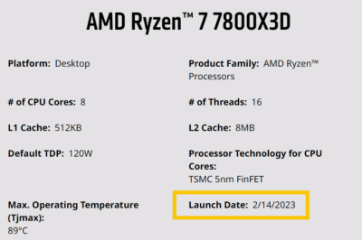 RYZEN 7000X3D RELEASE DATE 768x511