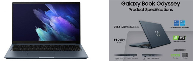 Samsung Galaxy Book Odyssey With Intel Tiger Lake H CPU NVIDIA GeForce RTX 3050 Ti GPU