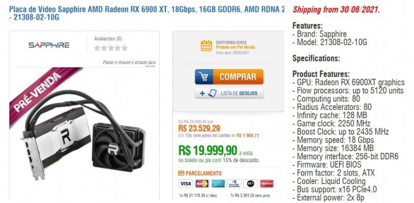 Sapphire Radeon RX 6900 XT LC