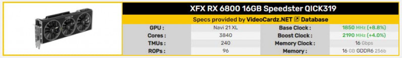 XFX Radeon RX 6800 QICK 319 1