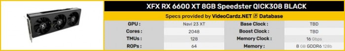 XFX RX 6600 XT Speedster QICK308 1